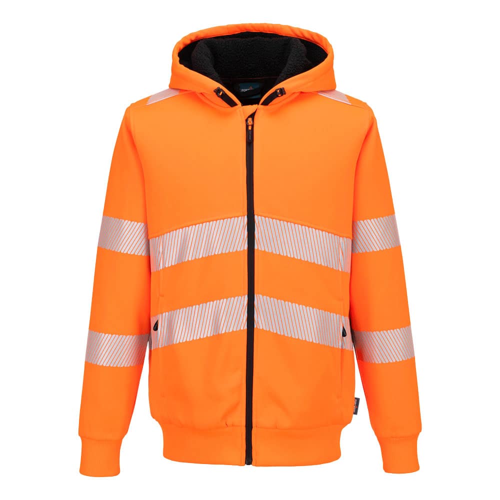PW321 Felpa invernale con cappuccio e zip Hi-Vis