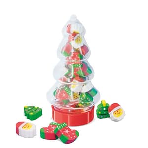 SET DI GOMME DI NATALE "FIR TREE".
