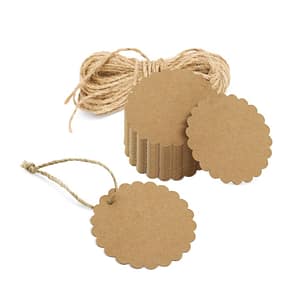 ETICHETTA SMERLATA CARTA KRAFT "BETSY" (1 CONFEZIONE DA 100 PZ.)