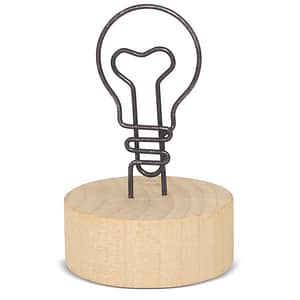 CLIP MEMO CON BASE IN LEGNO "EUREKA"