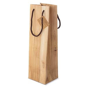 BUSTA IN CARTA EFFETTO LEGNO 1 BOTTIGLIA "ABETO"