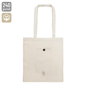 BORSA COTONE PIEGHEVOLE CON TASCA "NADIA"