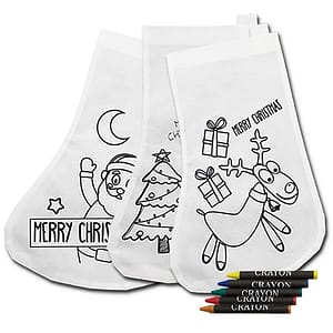 SET DA COLORARE CALZA BEFANA "CHRISTMAS PRESENT" (PACK 10)