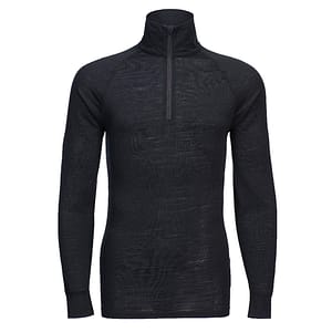 Top strato base in Lana Merino con Zip a 1/4