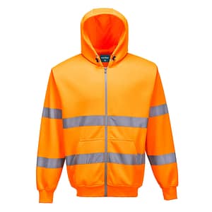 Felpa con cappuccio e zip intera Hi-Vis