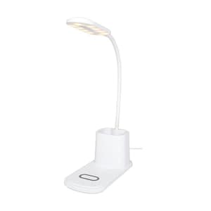 Lampada da scrivania con organizer e caricabatterie wireless Bright