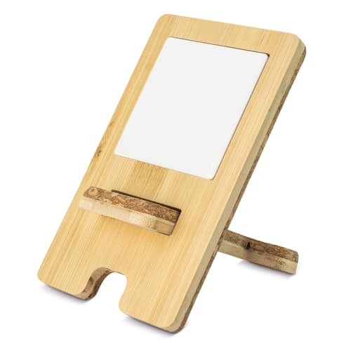 PORTACELLULARE IN BAMBÙ, SUGHERO E CERAMICA SUBLIMAZIONE